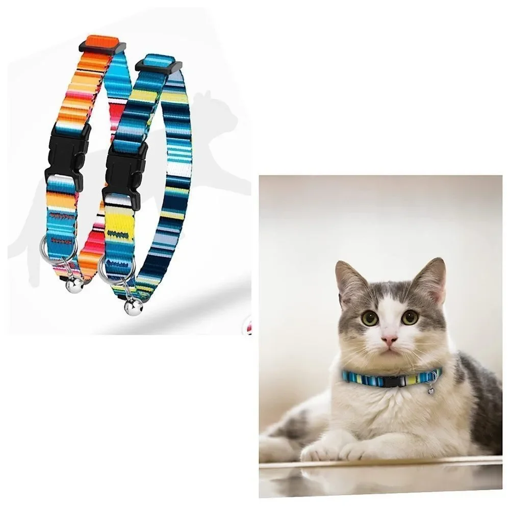COPY - Tribal Breakaway Cat Collar with Bell 2 PCS Aztec Pattern Safety Collars